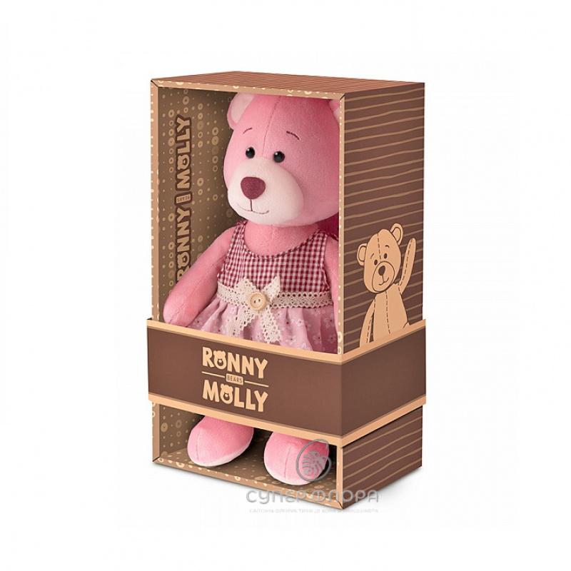 Мишка &laquo;Молли&raquo; в платье с передничком