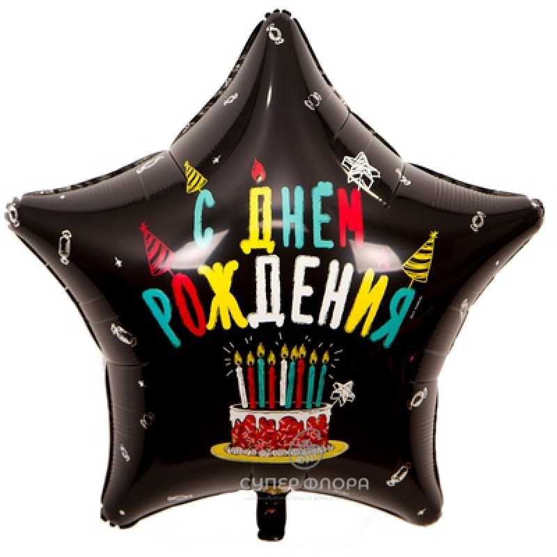 Фольгированный шар "С днем рождения"