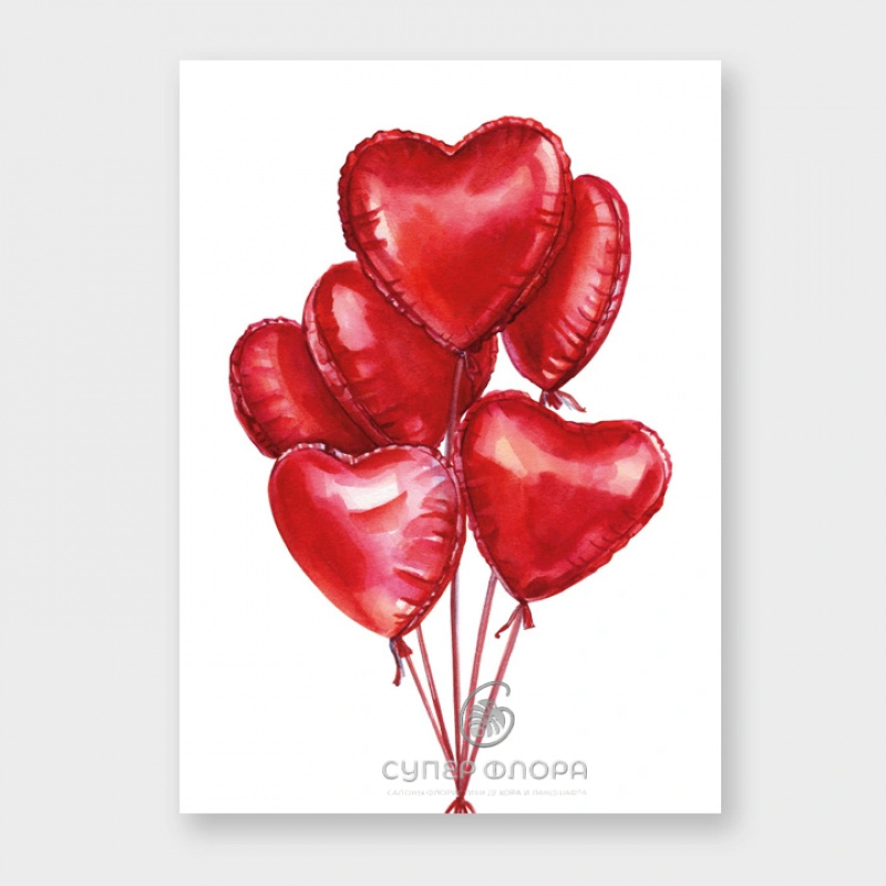 Мини-карточка &laquo;Шарики&raquo;